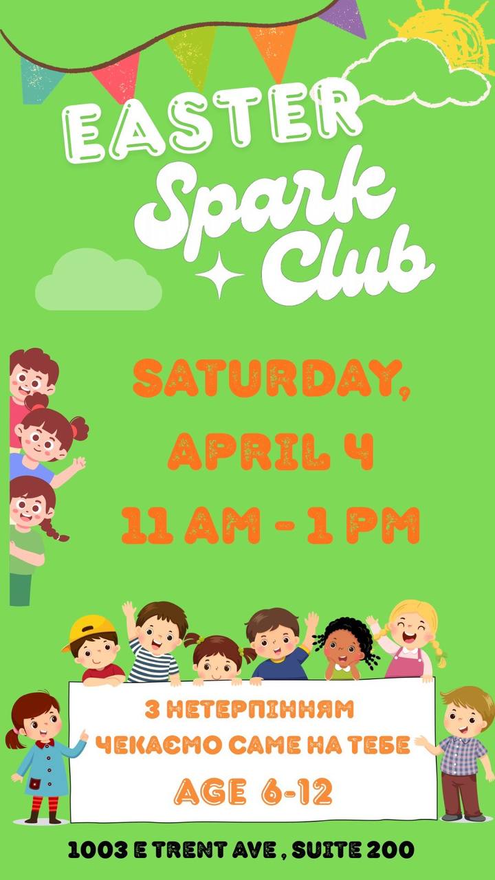 Easter Spark Club flyer