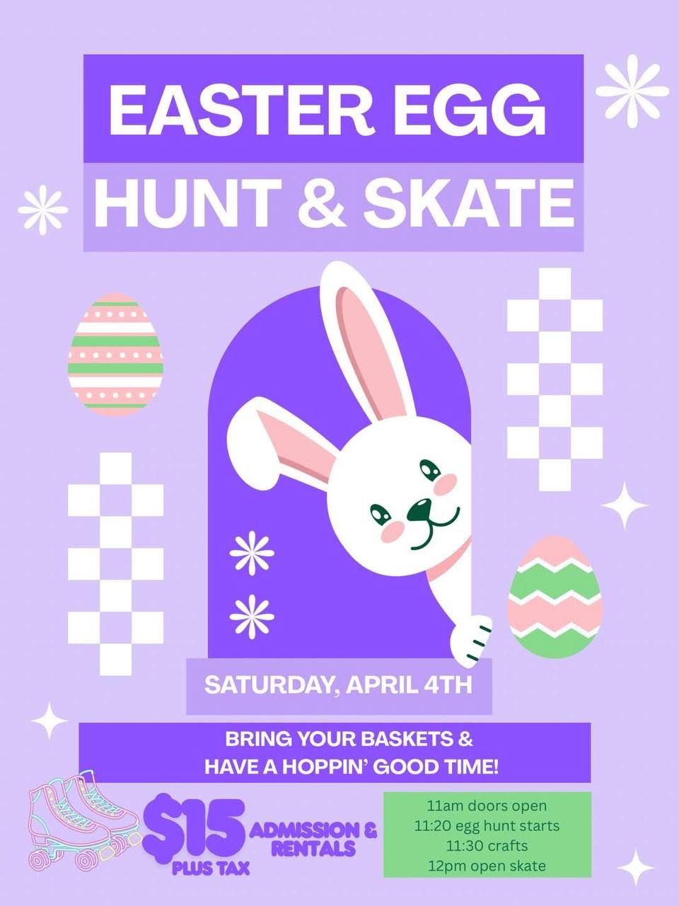 Easter Egg Hunt &amp; Skate flyer