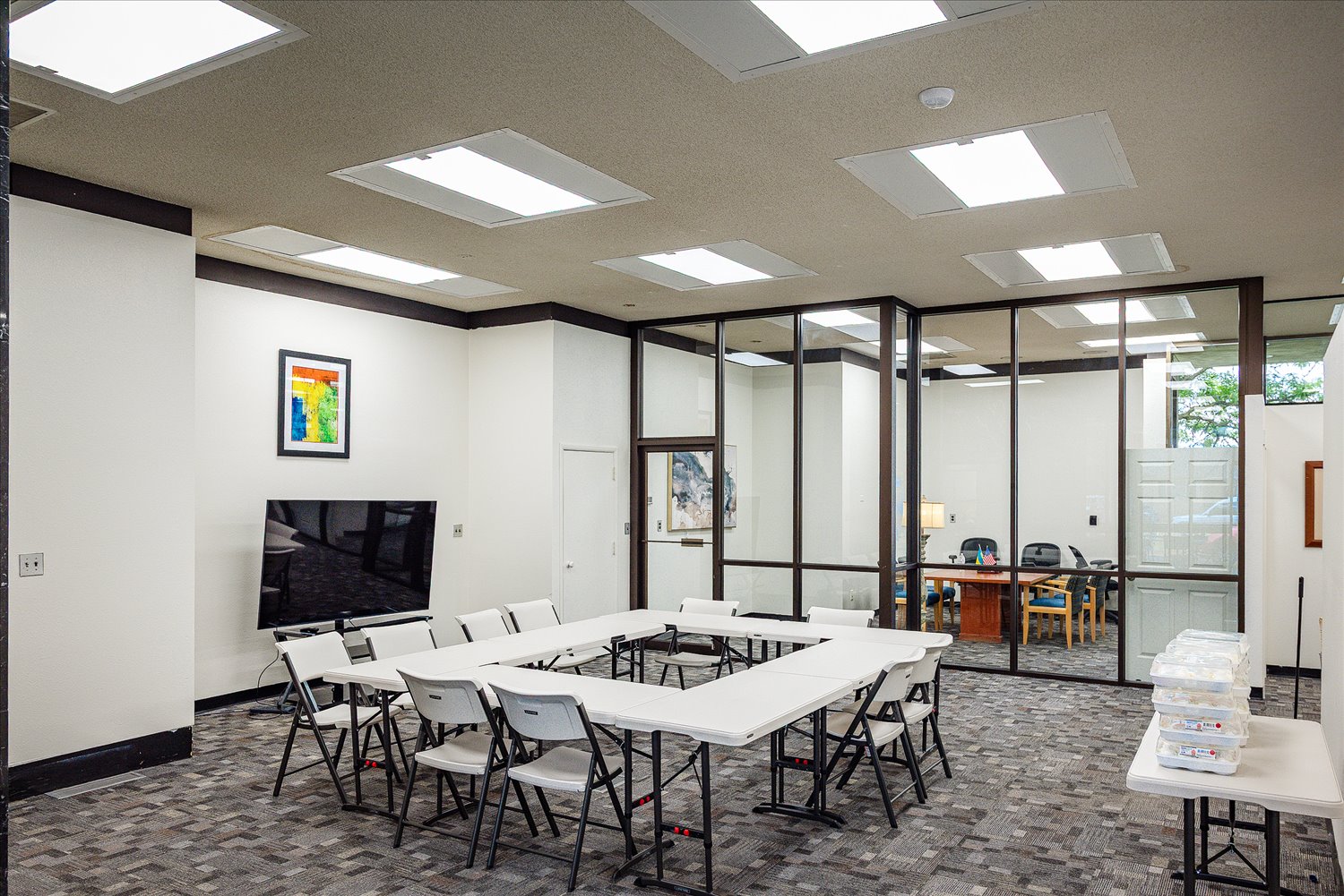 A meeting room at Spokane Slavic Association's International Resource Center.